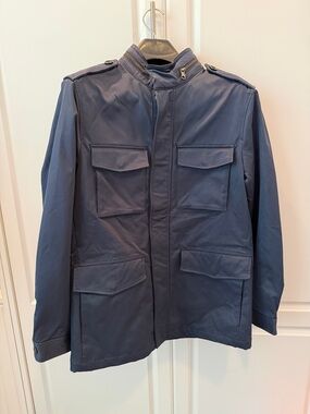 Banana Republic Men's Navy Field Jacket - water resistant